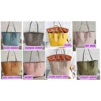 ราคา Coach แท้ ✔️ พร้อมส่ง กระเป๋าสะพายทรง Tote หนังทั้งใบ | Coach Market Tote (2584767230)