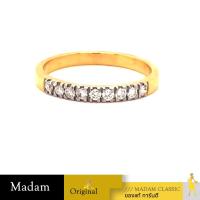 ราคา ของแท้ % แหวนเพชรแท้ทองแท้ แหวนแถว [RG3765YG59] (26323414595)