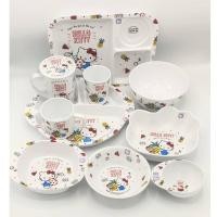 ราคา ลายใหม่ล่าสุด จานเมลามีนเด็ก ถาดหลุมเด็ก จานชาม ช้อนส้อม kitty คิตตี้ ขายแยกชิ้น (13804981222)