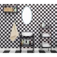 ราคา วอลเปเปอร์ลายตารางหมากรุก Tiddee wallpaper sticker สติกเกอร์ติดผนัง+ติดเฟอร์นิเจอร์ มีกาวในตัว (770313554)