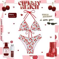 ราคา BIKINI ชุดว่ายน้ำ y2k บิกินี่ บิกินี่สายฝอ บิกินี่สไตล์เกาหลี (พร้อมส่ง) (25561969322)