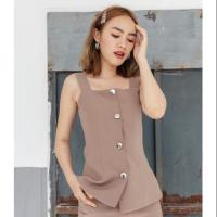 ราคา ส่งต่อ Pimnatta Dion top in brown size M (Used once like new) (4437732581)