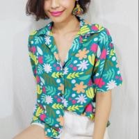 ราคา เสื้อฮาวาย Hawaii shirt ผ้าสปัน นุ่มๆ #พร้อมส่ง (889722855)