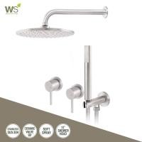 ราคา WS ฝักบัวเรนชาวเวอร์น้ำผสม แบบฝังผนัง ผิวแฮร์ไลน์ WSS-2055 (25733102562)