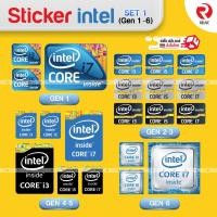 ราคา สติ๊กเกอร์ #SET1✨Intel Core i3,i5,i7,i9 Gen 1-6 ✨ Sticker ตกแต่ง PC Notebook ของหายาก ราคาถูก (5936923295)