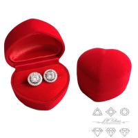 ราคา กล่องกำมะหยี่ กล่องใส่ต่างหู กล่องใส่แหวน ( สินค้าไม่รวมต่างหู) (982389540)