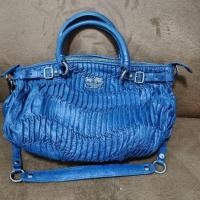ราคา กระเป๋าสะพาย Coachมือสอง สีน้ำเงิน พร้อมสายสะพายยาว (28116559232)