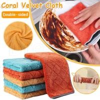 ราคา ผ้าขี้ริ้วเช็ดสองด้านลายหมากรุก-ผ้าล้างจานหนาในครัว-ผ้าขนหนูดูดซับซุปเปอร์-ผ้าไมโครไฟเบอร์กํามะหยี่ปะการัง-ขจัดคราบที่แข็งแกร่งน้ํามันไม่ติด (25082378011)
