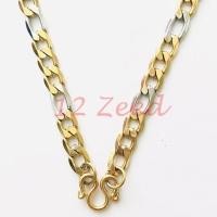 ราคา สร้อยคอห้อยพระ 2 กษัตริย์ ลายแบนเคตัดเหลี่ยม 3:1 ขนาด 7.5 มิล งานทองเลเซอร์ สแตนเลสแท้ 100% สร้อยสวมคอ เครื่องประดับ (8869035613)