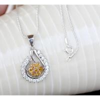 ราคา สร้อยพร้อมจี้พลอยบุษราคัมแท้ ล้อมเพชร cz สวยหรู ดูมีระดับ (22635261)