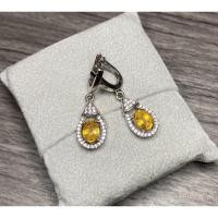 ราคา ต่างหู บุษราคัม บางกะจะ พลอยจันทบุรี (13945095851)