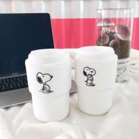 ราคา พร้อมส่งค่าาแก้วสนูปปี้ snoopy แก้วสนูปปี้สกรีนลายsnoopy 350ml แถมสติ๊กเกอร์snoopyของแท้ (5601073800)