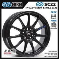 ราคา [ส่งฟรี] ล้อแม็ก ENKEI แท้ รุ่น SC22 ขอบ17" 5รู100/5รู114.3 สีดำด้าน กว้าง7" ET35 จำนวน 4 วง (8324240143)
