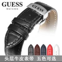 ราคา Guils GUESS สายนาฬิกาข้อมือ สายหนังวัวแท้ หัวเข็มขัดผีเสื้อ สําหรับผู้ชาย และผู้หญิง W65006L (28050135292)