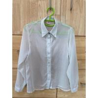 ราคา ☁️⚫️เสื้อสตรีสีขาวลายจุดสีดำแขนยาว ปกเชิ้ต อก 36 นิ้ว มือ 2️⃣ พร้อมส่ง (22244543152)