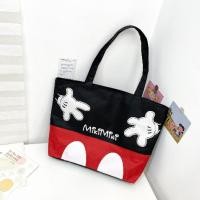 ราคา กระเป๋าผ้า สะพายไหล่ สกรีนลายน่ารักๆ ผ้าแคนวาส มีซิป กระเป๋าถือ ไปเที่ยว ไปเรียนพิเศษสวยๆ จุของได้เยอะ ขนาด 43 x 32 cm. (5765412113)
