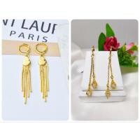 ราคา ต่างหูทองไมครอน ต่างหูชุบทองแท้ 100% ต่างหูทองชุบ เศษทองคำแท้ สร้อยหุ้มทอง ชุบทอง 24K(ไม่ลอก ไม่ดำ) (19872111342)