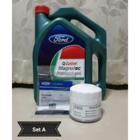 ราคา ชุดเปลี่ยนถ่ายน้ำมันเครื่อง(Ford Motocraft แกลอนแดง)Ford Fiesta 1.4, 1.5, 1.6 Ecosport ระยะถ่าย 15,000 km รับรองโดย Ford (8187227058)