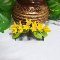 ราคา หวีเสียบผม หวีสับดอกไม้ ดอกไม้ดินปั้น งานไทยสุดปราณีต เครื่องประดับผมไทย พร้อมส่ง (4638020087)