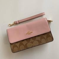 Coach 78229 Foldover Wristlet in Signature Canvas กระเป๋าคล้องมือ