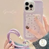 ราคา เคสไอโฟน15 เคส IPhone 13 14 12 15 16 11 Pro Max 6 6S 8 7 Plus Max XR X XS SE 2020 ดอกไม้สด สีม่วง กล่องใส่บัตร เคส (29415481758)