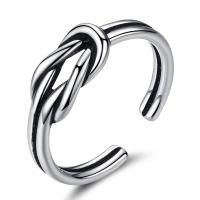 ราคา แหวนเงิน S925 เชือกผูกแหวนโบราณเกาหลีแฟชั่นเก่า Black Ring TY5 (4002364799)