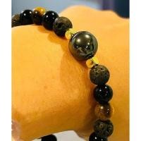 ราคา 18/9 กำไลหินรวมเฮมาไทต์ 12 มิล+นิล+สะเก็ดดาว+คดไม้สัก 8 มิล (29361661414)