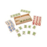 ราคา Children's wooden montessori numbers 1-9000 learning card math teaching aids preschool children early education educatio (29518035909)