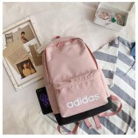 ราคา ☼✔ஐAdidas กระเป๋านักเรียนหญิง NEO กระเป๋าเป้สะพายหลังนักเรียนหญิง 2023 กระเป๋าเดินทางใหม่ชายผ้าใบสาวสีชมพู (16599582225)