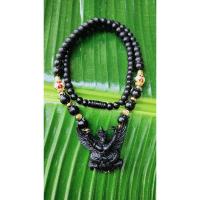 ราคา สร้อยคอไม้นางพญางิ้วดำแกะสลักพญาครุฑ (3478049488)