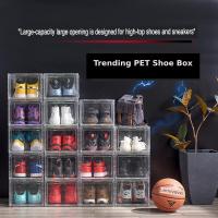ราคา Sg Trending PET Shoe Box Transparent Shoe Organiser Storage Box (24386410413)