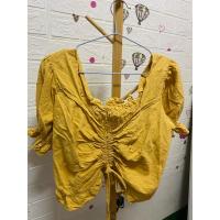 ราคา เสื้อครอปรูดหน้าผูกโบว์สาวอวบอ้วน (26823870583)