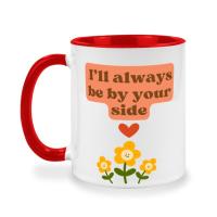 ราคา แก้วกาแฟเซรามิคสกรีนข้อความ I’ll always be by your side,แก้วเซรามิคแบบทูโทน พร้อมหูจับ, ของขวัญสำหรับวันพิเศษ, (15263967411)