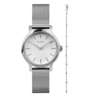 ราคา Timex TWG064000 Womens Transcend Box Set นาฬิกาข้อมือผู้หญิง สีเงิน 31 mm. (25333059222)