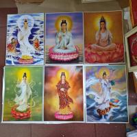 ราคา (ได้6ภาพ) ภาพเปล่า เจ้าแม่กวนอิม 16x20 นิ้ว (40x50ซม.) ภาพคมชัด ไม่แตกเบลอ สีสวย สีสด (7467548315)