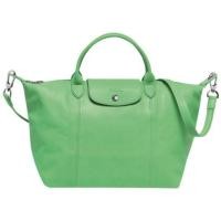 ราคา กระเป๋า Longchamp Le Pliage Cuir size M หูสั้น สี เขียว VERT *พร้อมส่ง ราคา พิเศษ (1293309905)