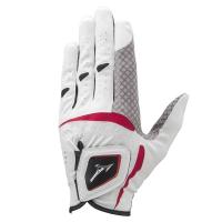 ราคา Mizuno Golf Glove Double Grip Short Finger Mens Left Hand Synthetic Leather + Silicone Print White/Red 24cm. (27810441501)