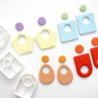 ราคา New Geometric Shape Polymer Clay Cutter Soft Pottery Clay Mold DIY Ceramic Earring Jewelry Rapid Prototyping Cutting Too (26963194923)