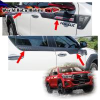 ราคา เสริมขอบประตูบน โตโยต้า ไฮลัค รีโว้ ล็อคโค สี ดำด้าน Hilux Revo Rocco Toyota 4 ประตู ปี2018-2019 (5079253759)