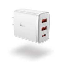 ราคา หัวชาร์จ Baseus USB C Wall Charger, Baseus 30W 3-Port Charger Block, Fast Compact PD Charger (18267145626)