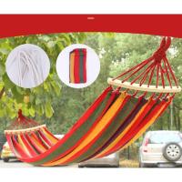 ราคา เปลญวน ผ้าสลับสี เปลนอน ขอบไม้สีแดง 200x100 cm (หลากสี) เปลญวนผู้ใหญ่ เปลญวนเด็ก เปลสนาม (6453270233)