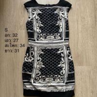 ราคา ส่งฟรี** เดรสสั้นเข้ารูป ลายversace แบรนด์Vero Moda แท้ (5729354464)