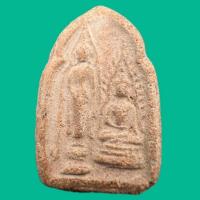 ราคา พระกรุ ไม่ทราบที่ เนื้อดินเผา พิมพ์สองพี่น้อง สองหน้า มีคราบกรุ (27075579716)