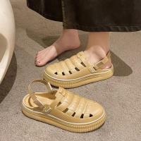 ราคา ToyNo.1 พร้อมส่ง "TO-811/TO-HJ811-1" รองเท้าแตะผู้หญิงแบบสวม รองเท้ารัดส้น หุ้มหน้าเท้า ยางนิ่มใส่สบาย พื้นหนา 3 cm. (25489005765)