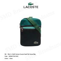 ราคา Lacoste กระเป๋าสะพายข้างชาย รุ่น Men’s L Outfit Contrast Accents Small Flat Canvas Bag Code : NH3677LW H47 (23456272115)