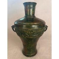ราคา แจกันทองเหลืองโบราณญี่ปุ่นJapanese Vintage Bronze Vase 23 cm (25130829150)