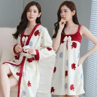 ราคา ชุดนอนชุดนอนกำมะหยี่ปะการังชุดนอนแขนยาวเพิ่มความหนาน่ารักหน้าแปลนชุดนอนชุดคลุมอาบน้ำชุดอยู่บ้าน (25719573658)