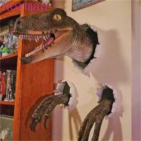 ราคา Norman 3 ชิ้น/เซ็ต 3D ติดผนังไดโนเสาร์,เรซิ่นสมจริง Wall-Broken Velociraptor รูปปั้น,แขวน Party ตกแต่ง Props เหมือนจริง Jurassic T-REX Wall Sculpture (26456253581)