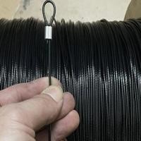 ราคา ☬✖☞สแตนเลสสีดำเคลือบยางเหล็กลวดสลิงผิวนุ่มผูกปมลวดเหล็กเส้นผ่านศูนย์กลาง 0.38 มม.-6 มม. สายตกปลาโคมระย้า (18168865919)