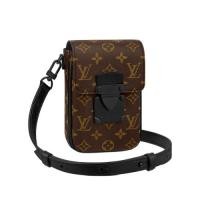 ราคา Louis Vuitton S-Lock Men's Brown Monogram Canvas with Leather Magnetic Closed Wearable Wallet (29213607931)